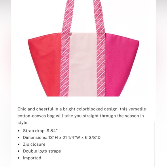 Victoria’s Secret Colorblock Tote - Picture 4 of 6
